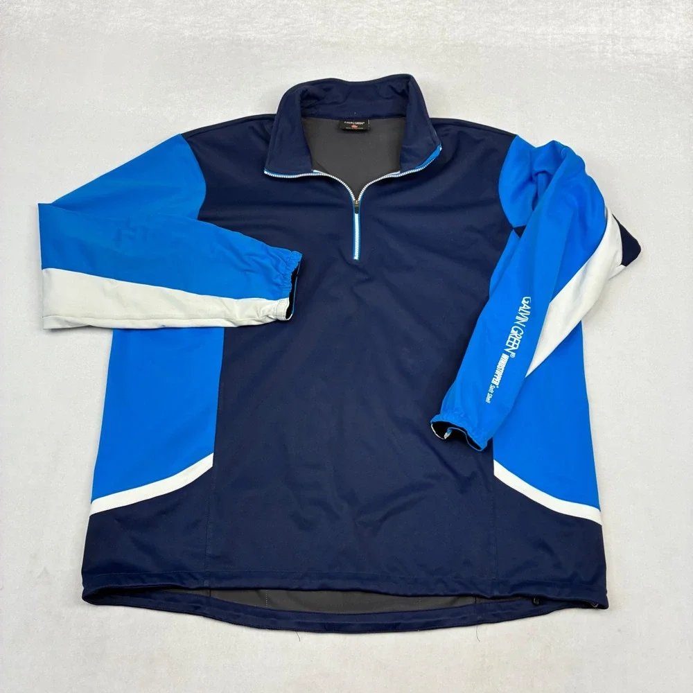 Galvin Green Windstopper Soft Shell Men XL Blue Navy Quarter Zip Golf Pullover